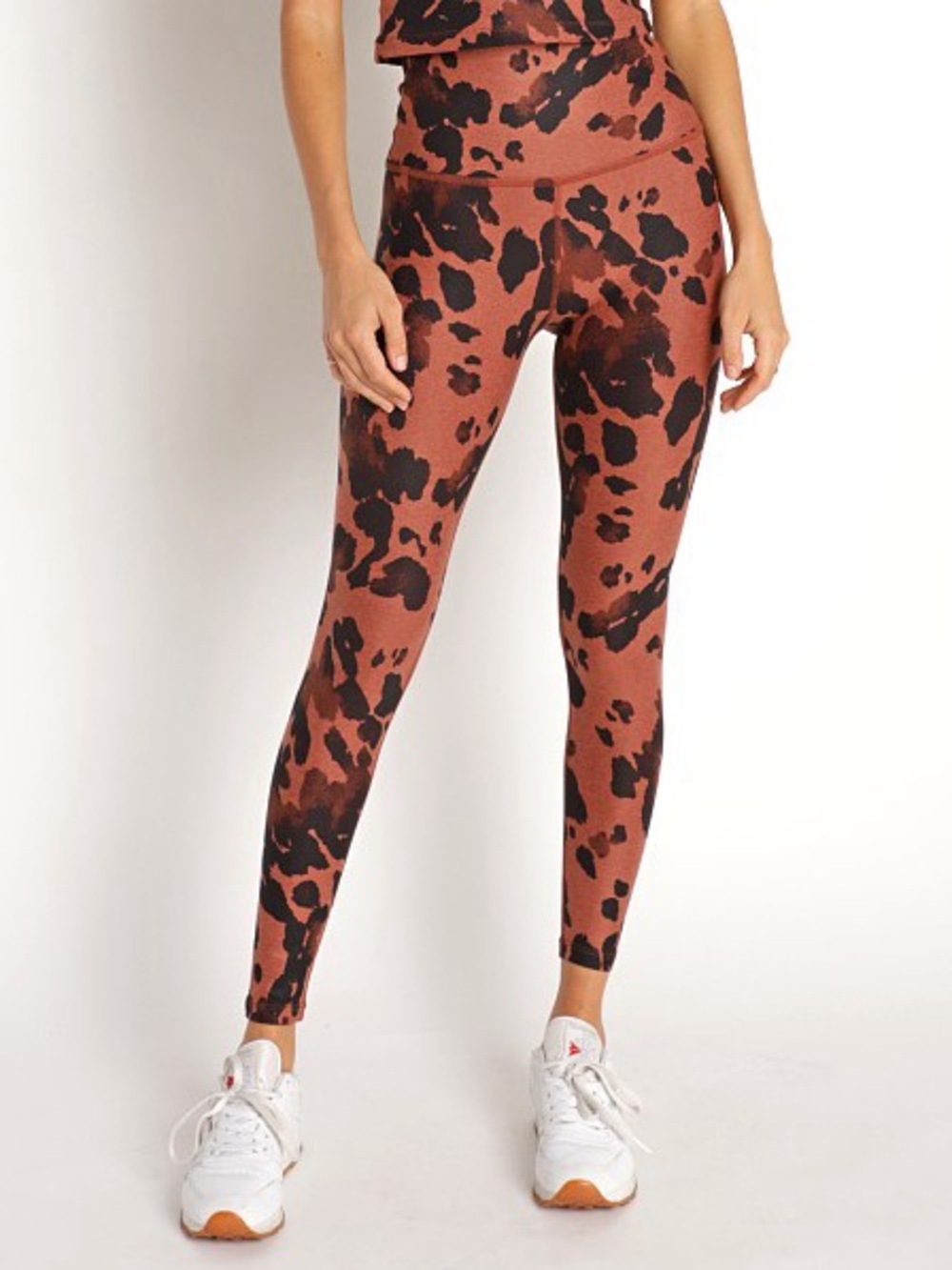 Beyond Yoga Midi Printed High Waisted Legging Copper Cow S
